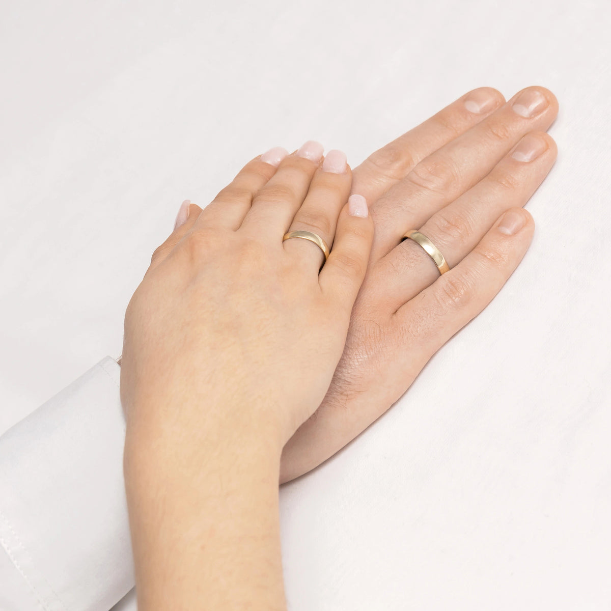 Classic Slightly Rounded Gold Wedding Bands Rings 3mm