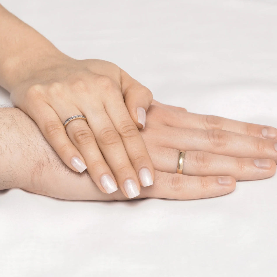 Snubní prsteny s diamanty 0,10 ct, šířka 3 a 4 mm