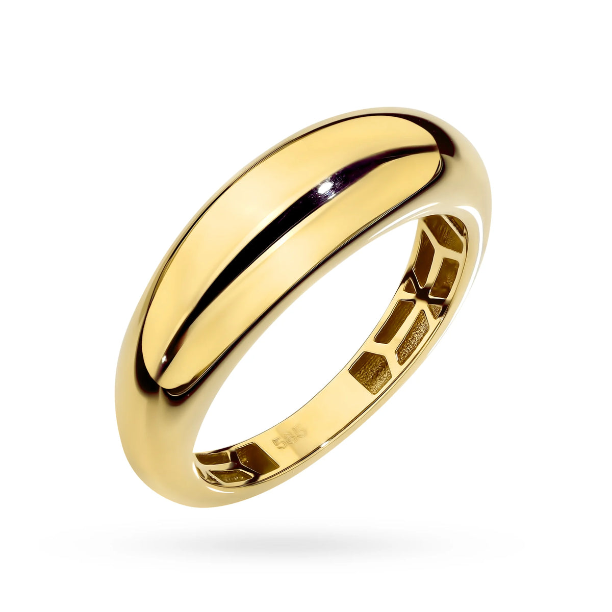 Bague classique lisse en or