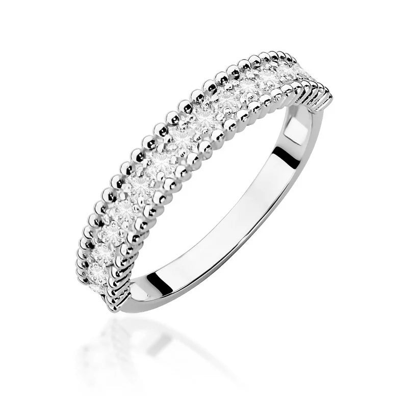 zlatý prsteň s 15 diamantmi 0,02 ct p004-b0-30