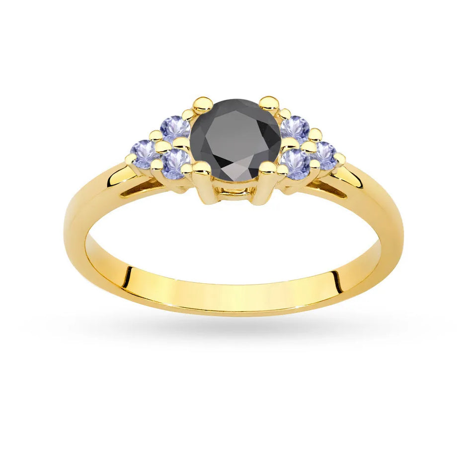 gold-ring-with-black-diamond-and-tanzanites-p127