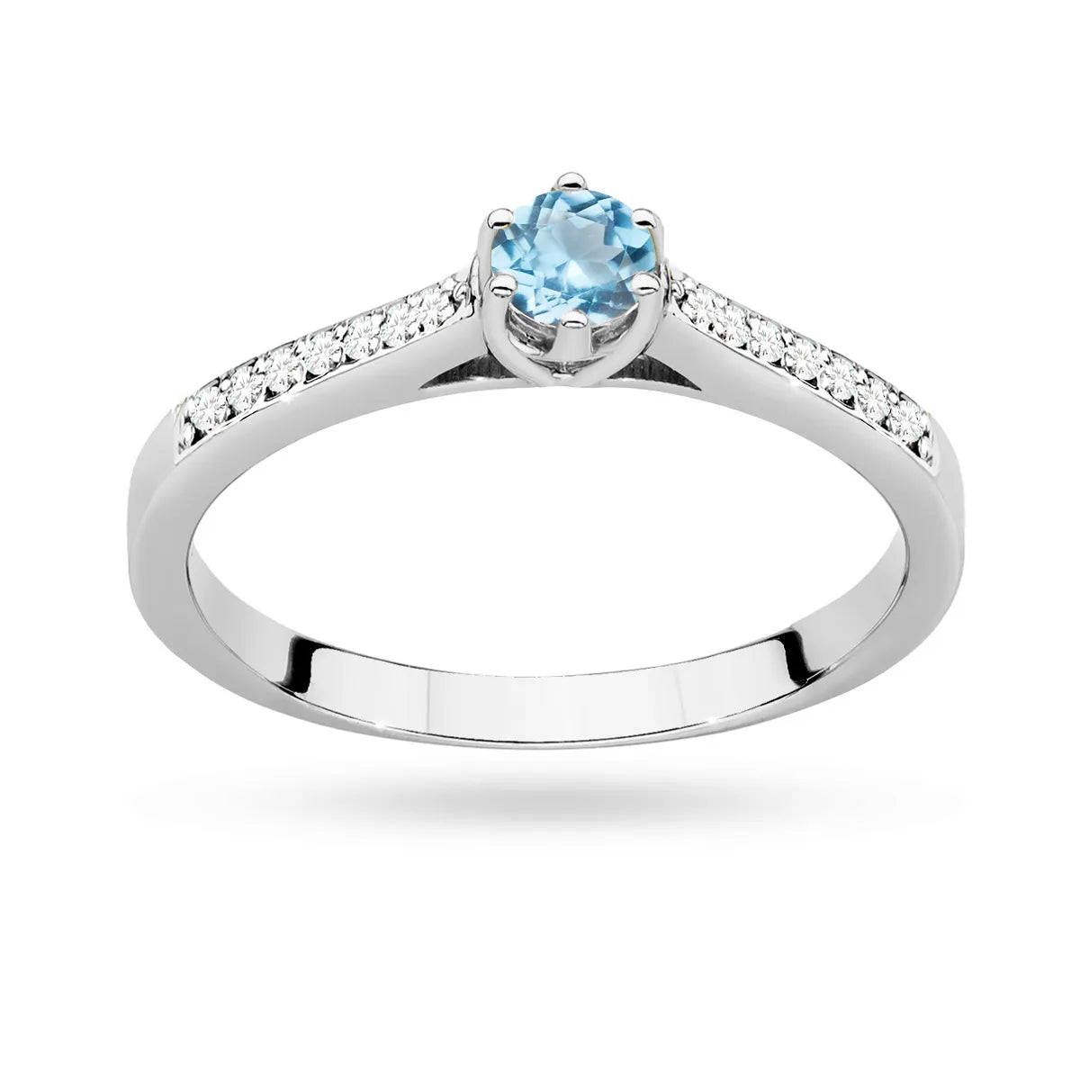 zlatý prsteň s topásom 0,25 ct a diamantmi 0,092 ct p157 585 t0,25