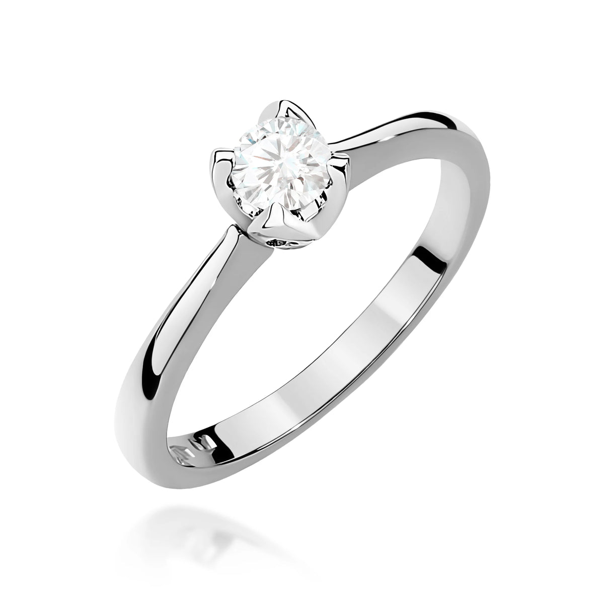 GREMARI White Gold engagement ring with Round 0.30 ct Lab-grown Diamond