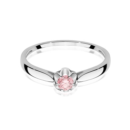 White Gold engagement ring with Round 0.15 ct Lab-grown Diamond by GREMARI, 14K (585) gold