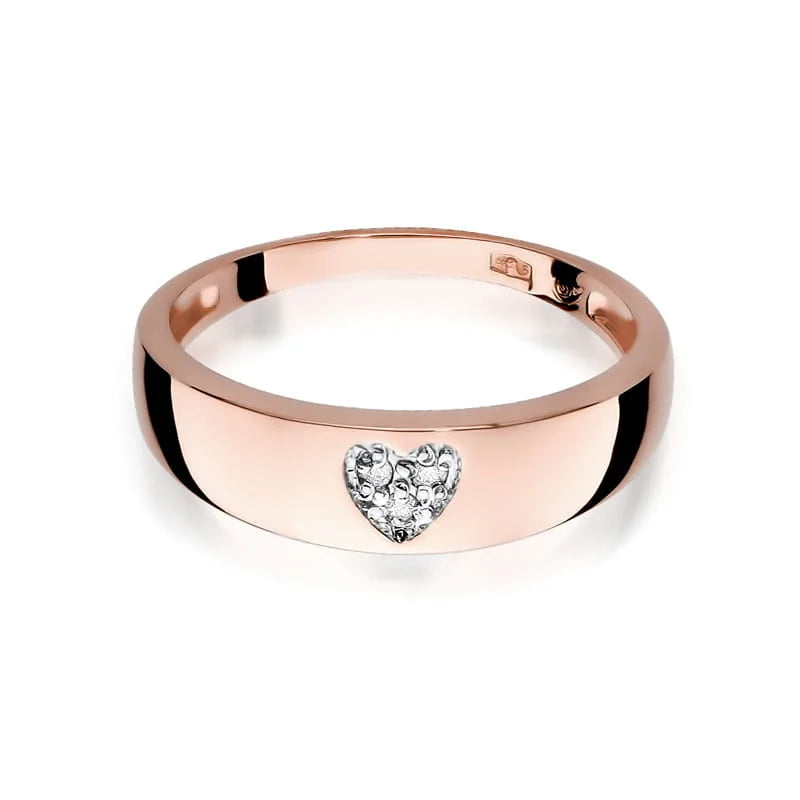 Zlatý prsten s diamanty 0,026 ct