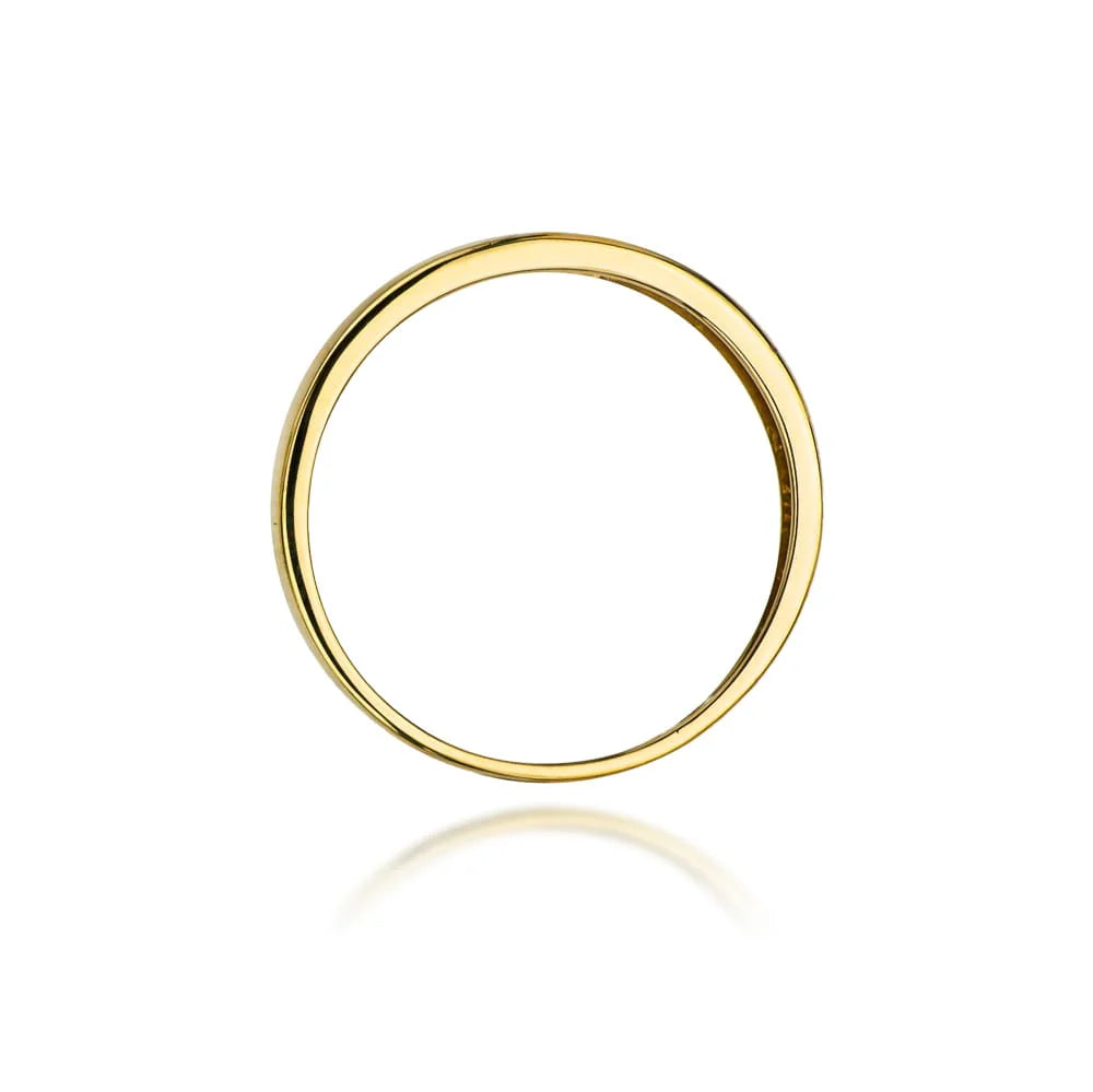 Gelbgold Herzmotiv-Diamantbandring mit 0,026 ct Diamanten