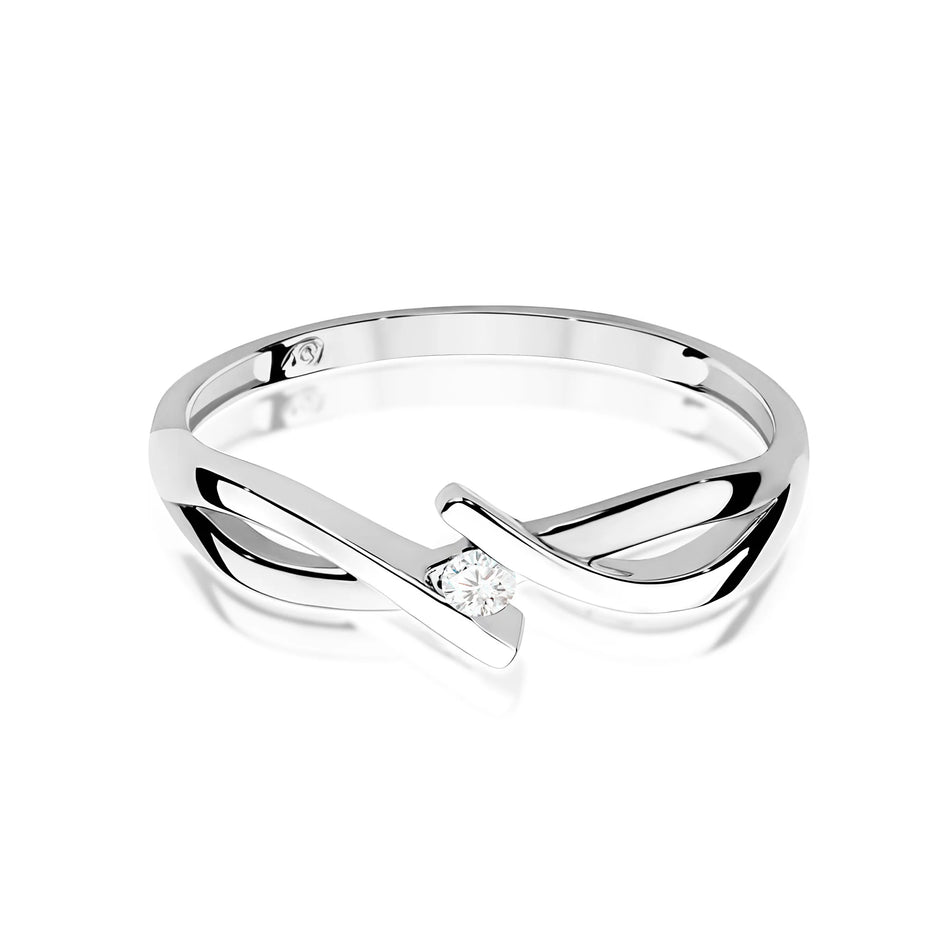 White Gold Ring with 0.04ct Diamond