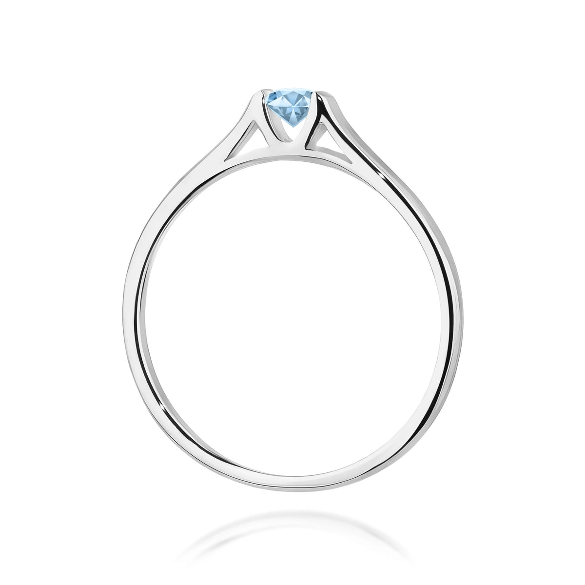 White Gold Ring with Round 0,15ct Lab-grown Diamond