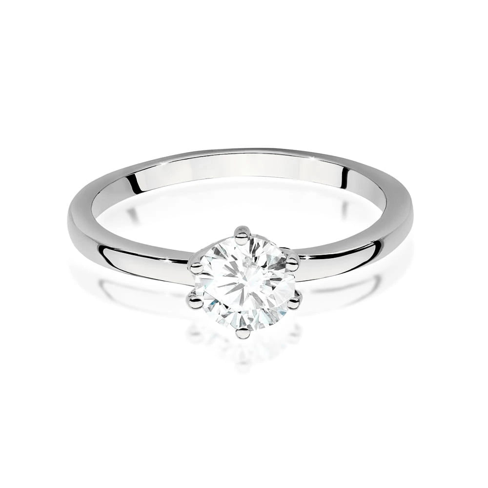 White Gold Ring with Round 0,70ct Lab-grown Diamond