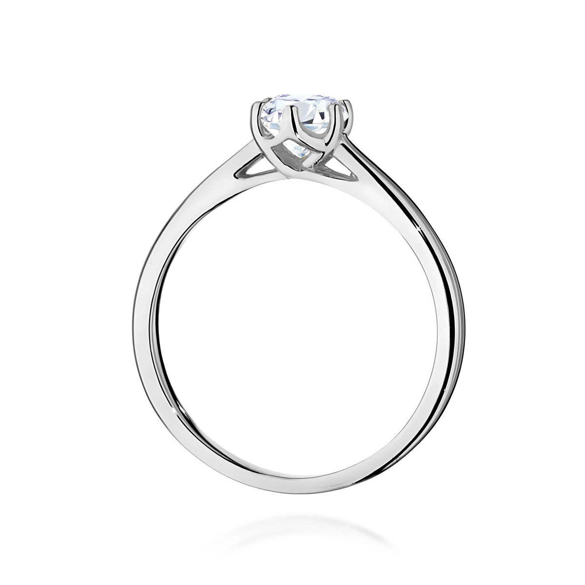White Gold Ring with Round 0,50ct Lab-grown Diamond