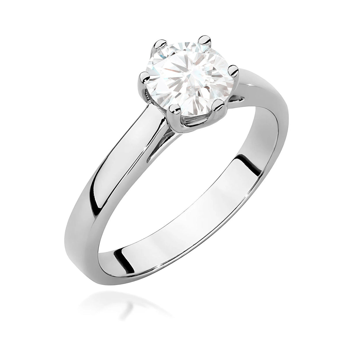 White Gold Ring with Round 0,70ct Lab-grown Diamond
