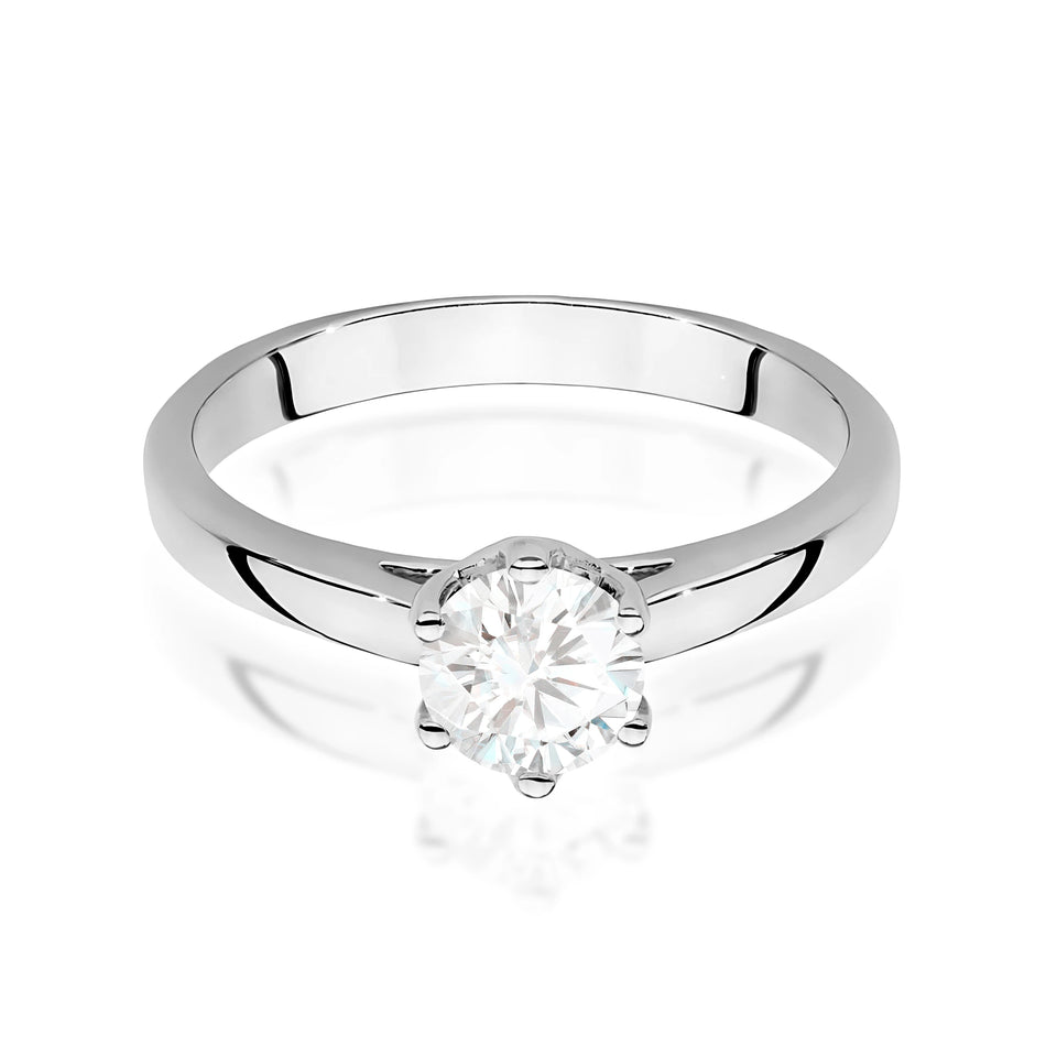 White Gold Ring with Round 0,70ct Lab-grown Diamond