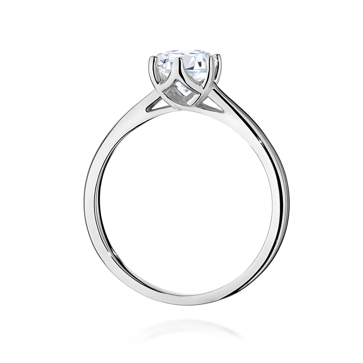 White Gold Ring with Round 0,70ct Lab-grown Diamond