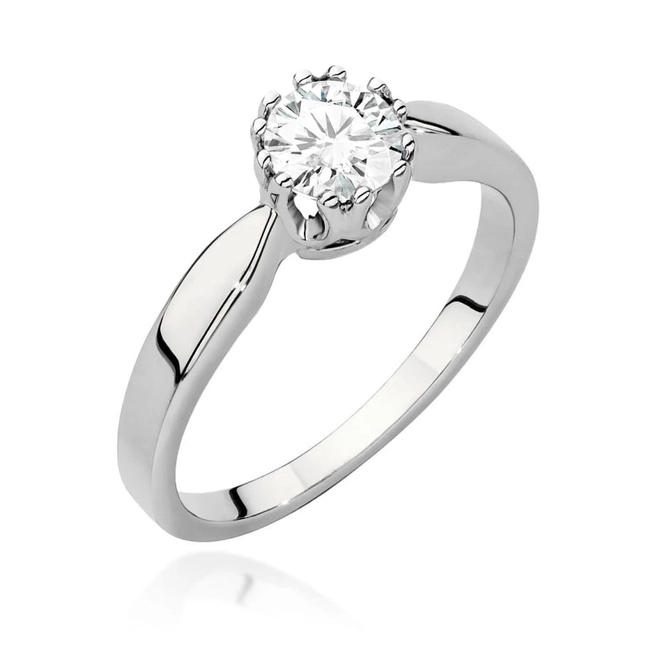 White Gold Ring with Round 0,50ct Lab-grown Diamond