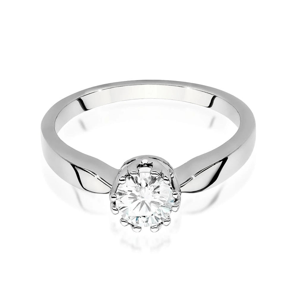 White Gold Ring with Round 0,50ct Lab-grown Diamond