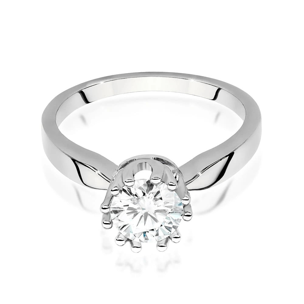 Ring aus Weißgold mit Labordiamant Round/Brilliant, 0,70 ct