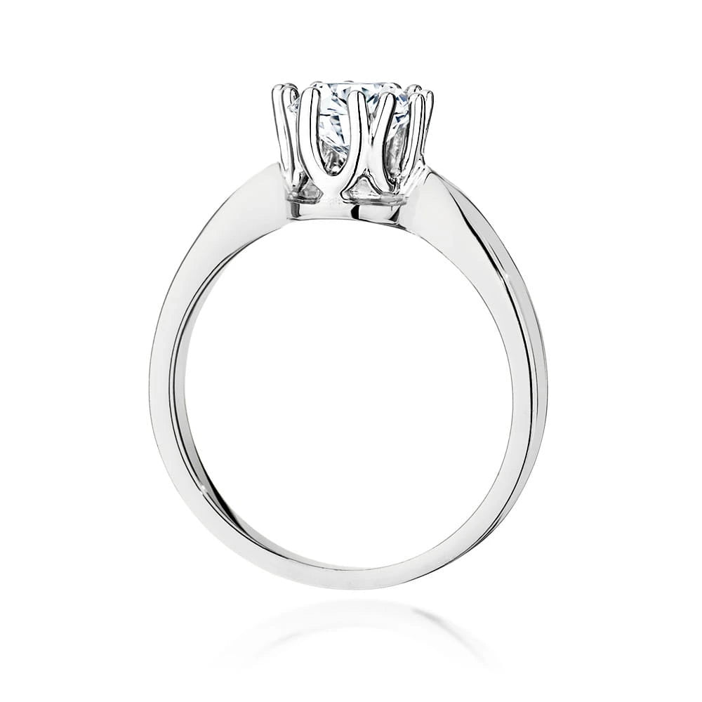 Ring aus Weißgold mit Labordiamant Round/Brilliant, 0,70 ct