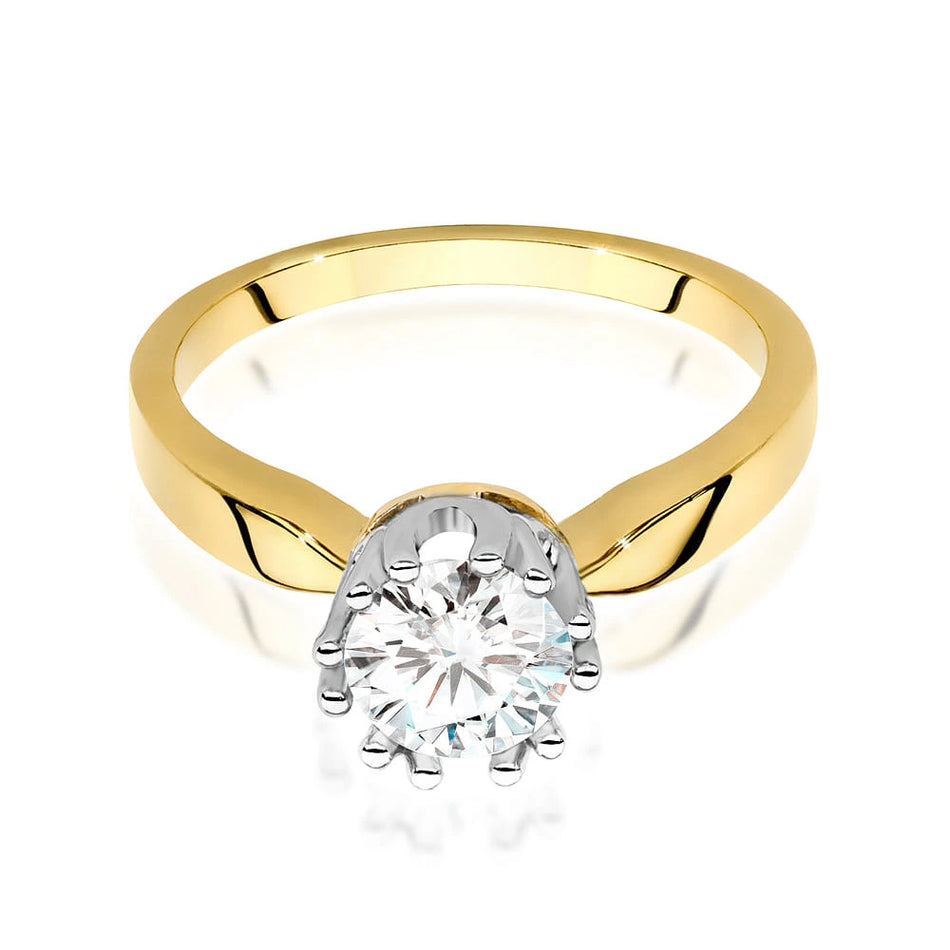 Yellow Gold Ring with Round 0,70ct Lab-grown Diamond