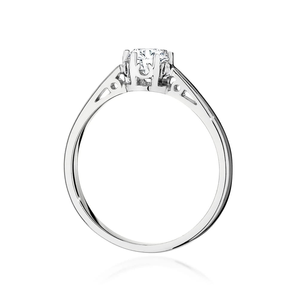 White Gold Ring with Round 0,40ct Lab-grown Diamond