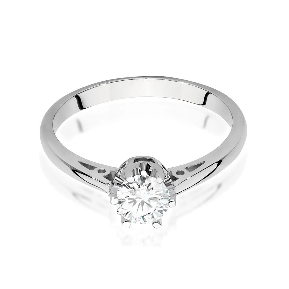 White Gold Ring with Round 0,50ct Lab-grown Diamond