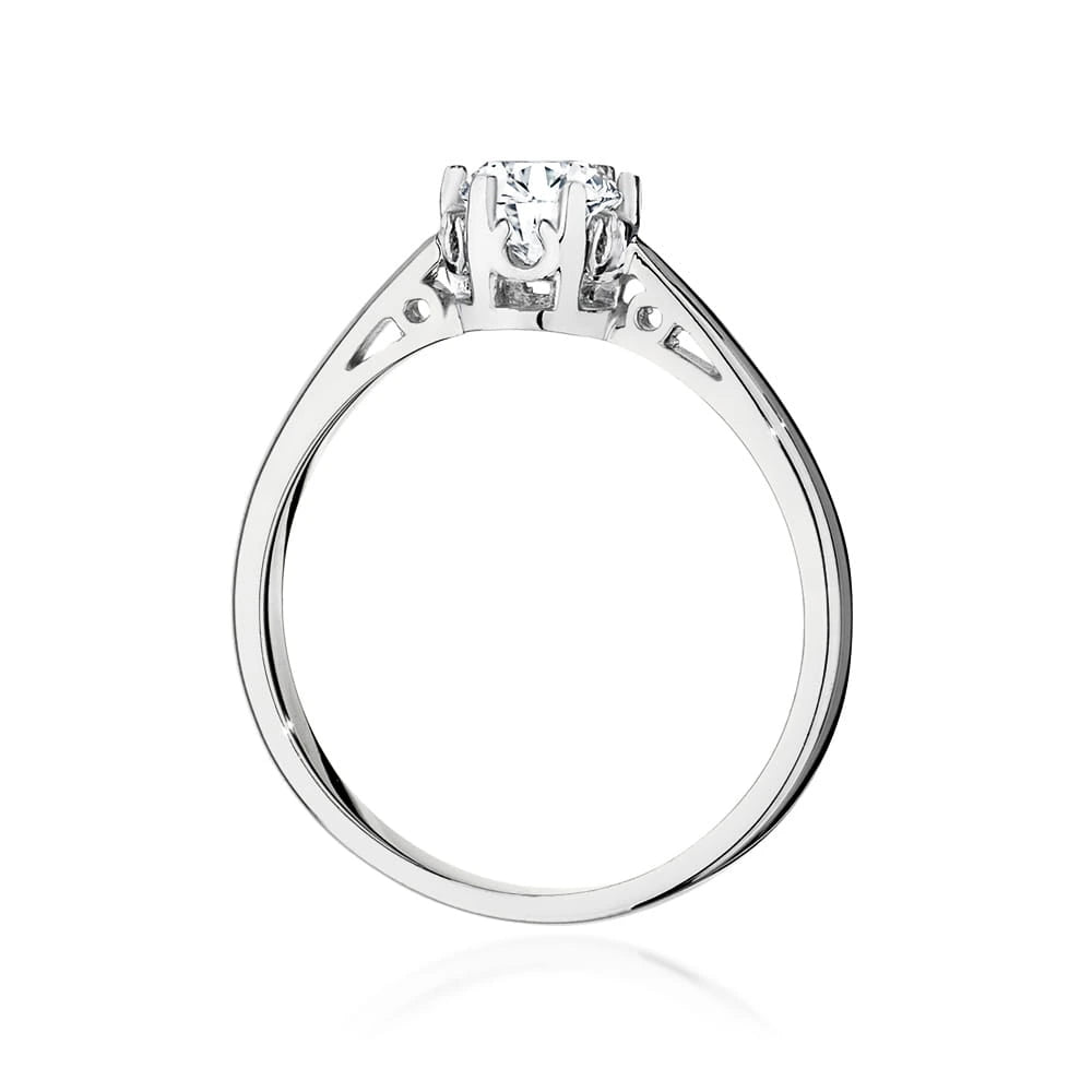White Gold Ring with Round 0,50ct Lab-grown Diamond