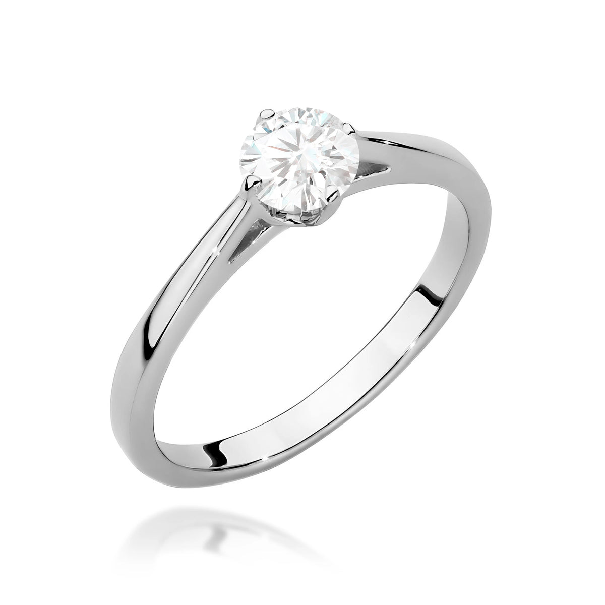 White Gold Ring with Round 0,40ct Lab-grown Diamond
