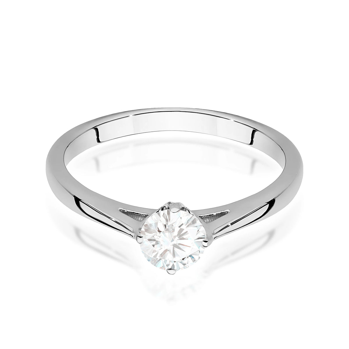 White Gold Ring with Round 0,40ct Lab-grown Diamond