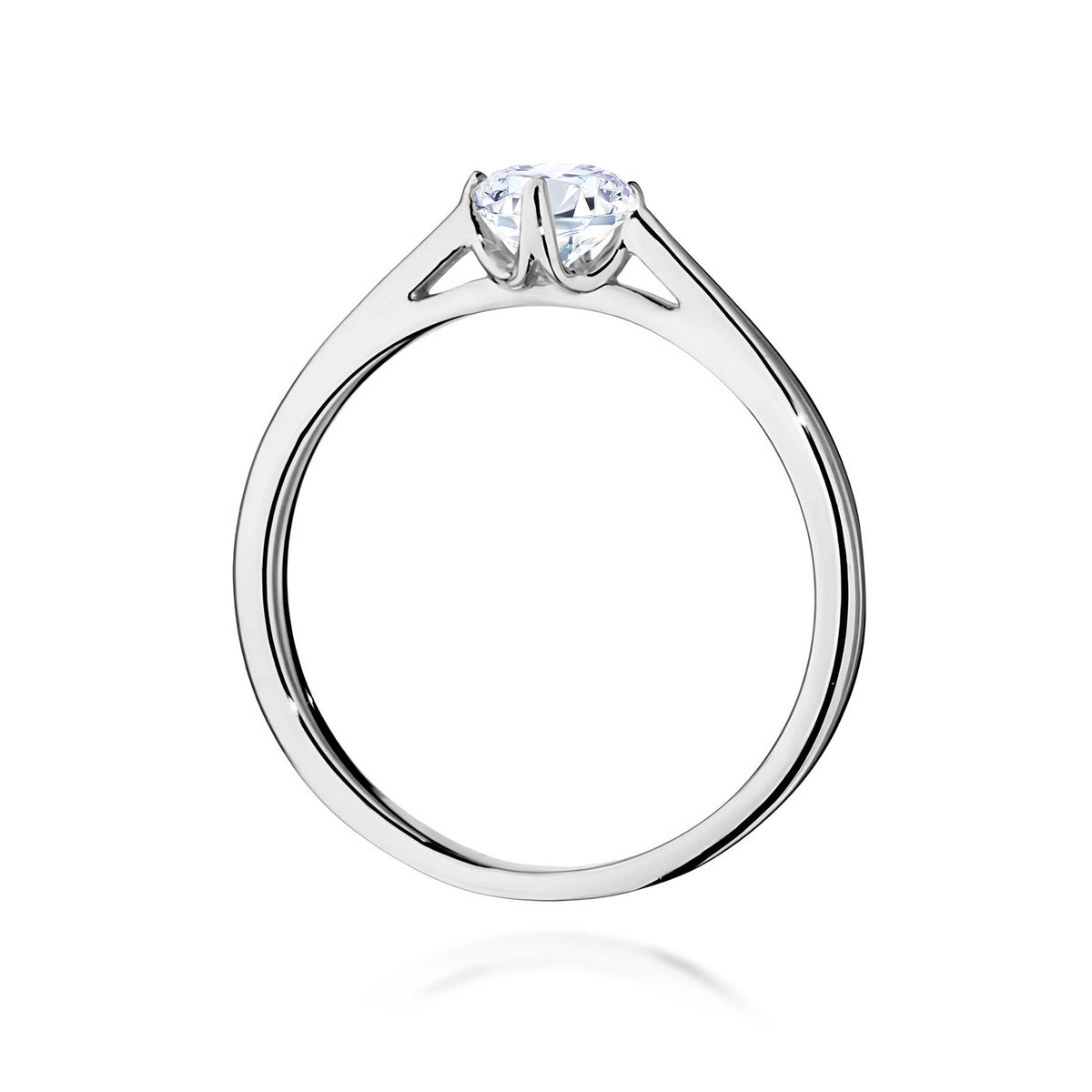 White Gold Ring with Round 0,40ct Lab-grown Diamond