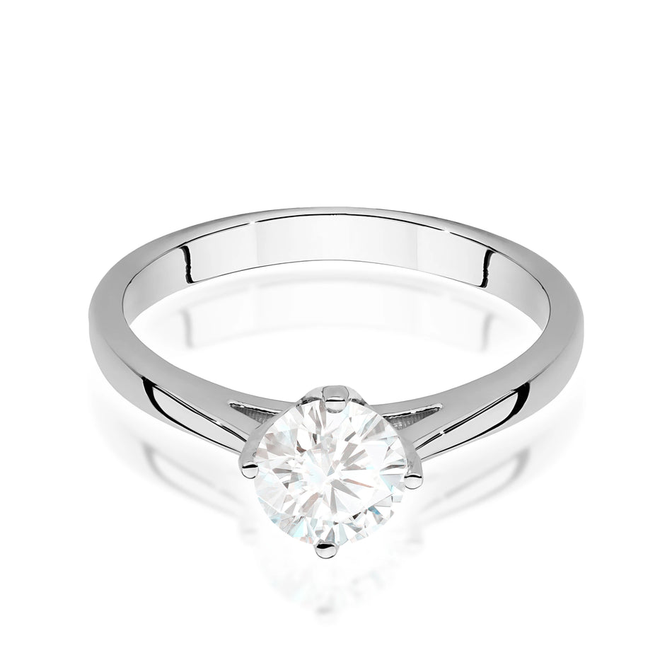 White Gold Ring with Round 0,70ct Lab-grown Diamond