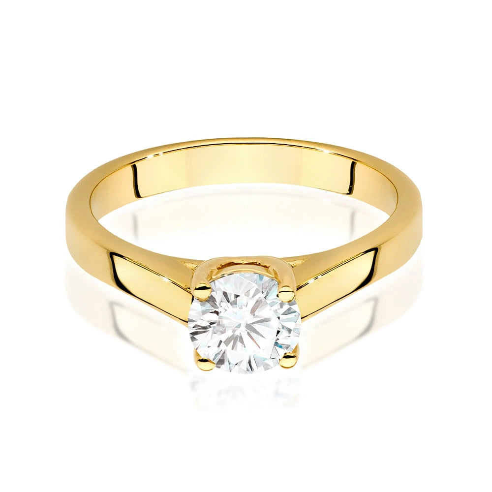 Ring aus Gelbgold mit Labordiamant 0,70 ct Round/Brilliant