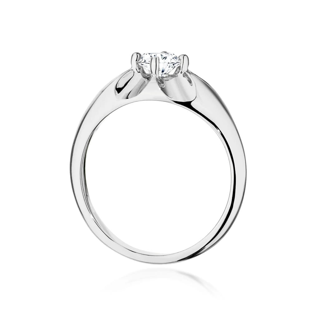 White Gold Ring with Round 0,40ct Lab-grown Diamond