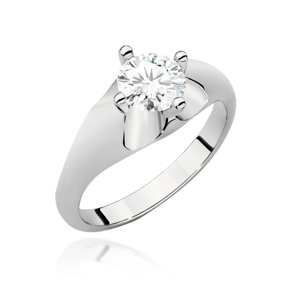 White Gold Ring with Round 0,70ct Lab-grown Diamond