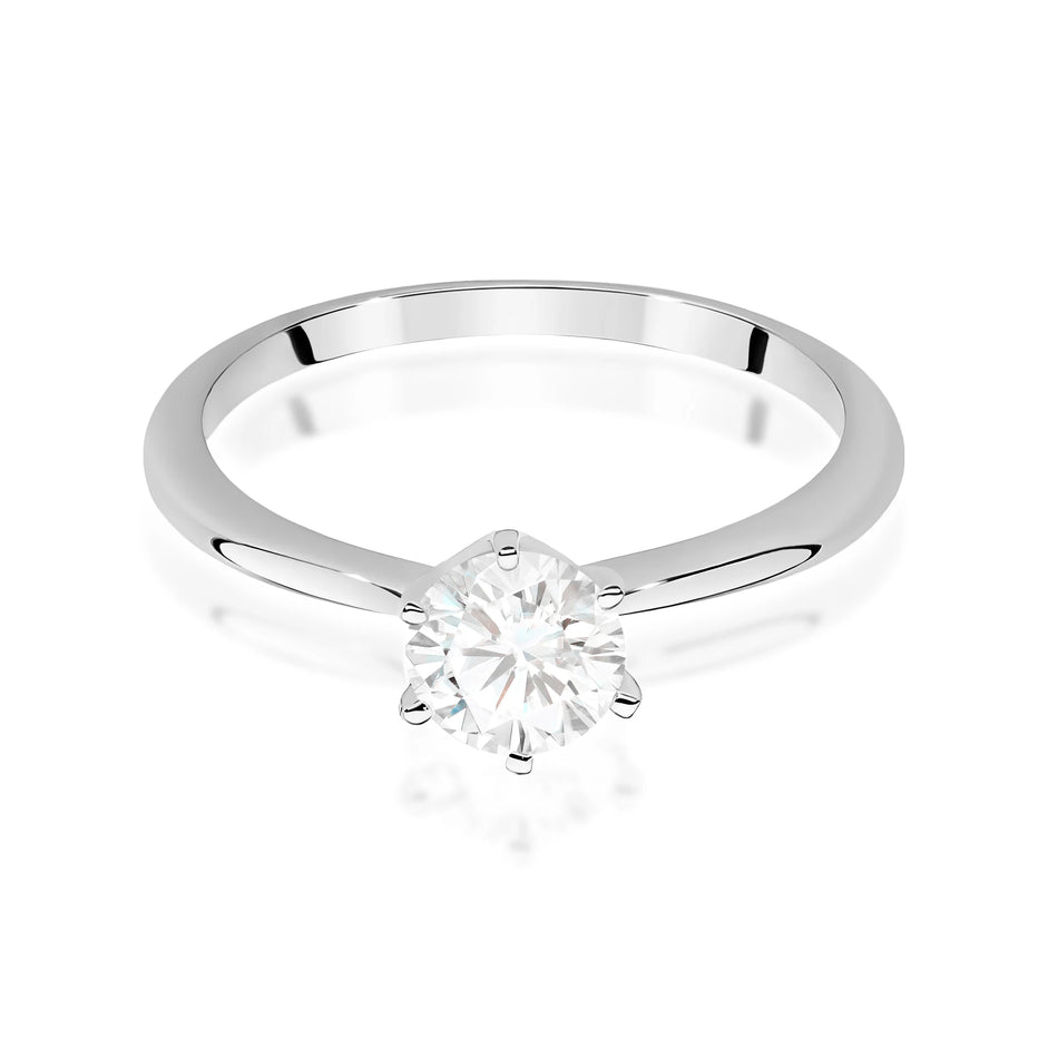 White Gold engagement ring with Round 0.70 ct Lab-grown Diamond by GREMARI, 14K (585) gold
