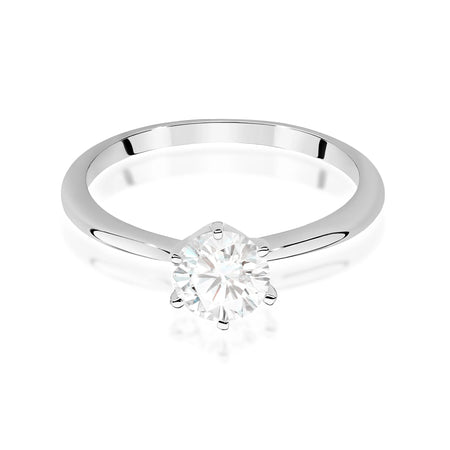White Gold engagement ring with Round 1.00 ct Lab-grown Diamond by GREMARI, 14K (585) gold