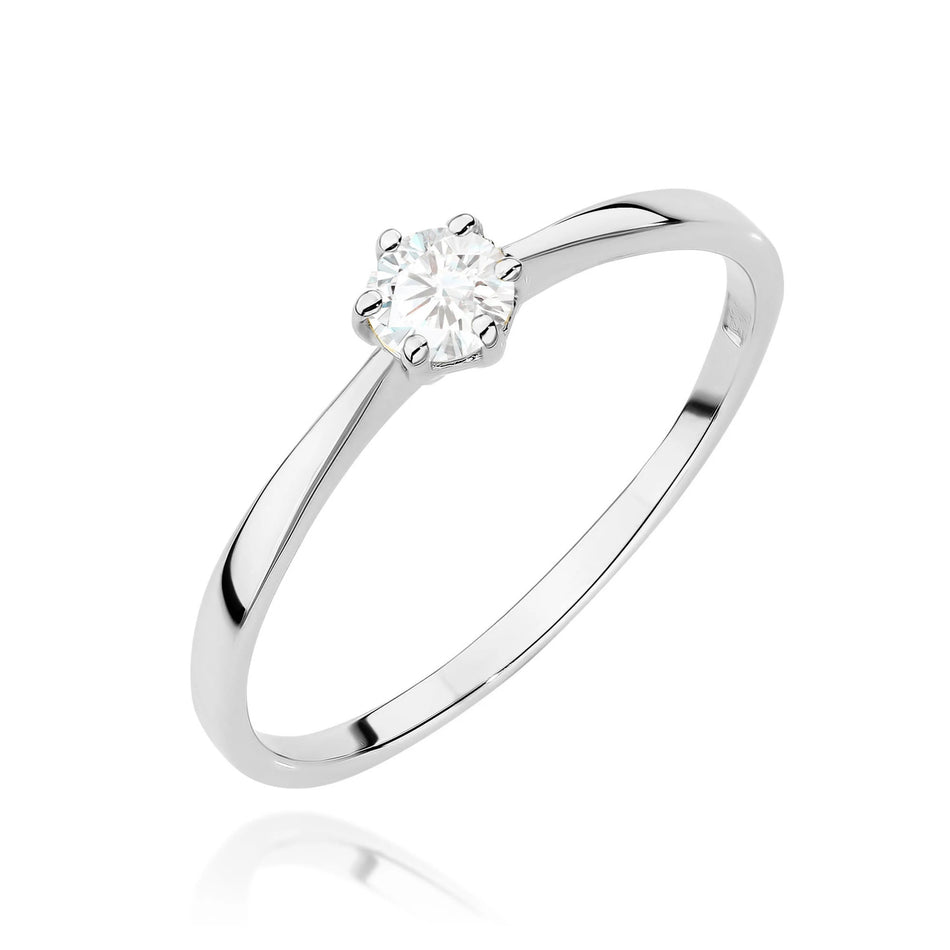 GREMARI White Gold engagement ring with Round 0.20 ct Lab-grown Diamond