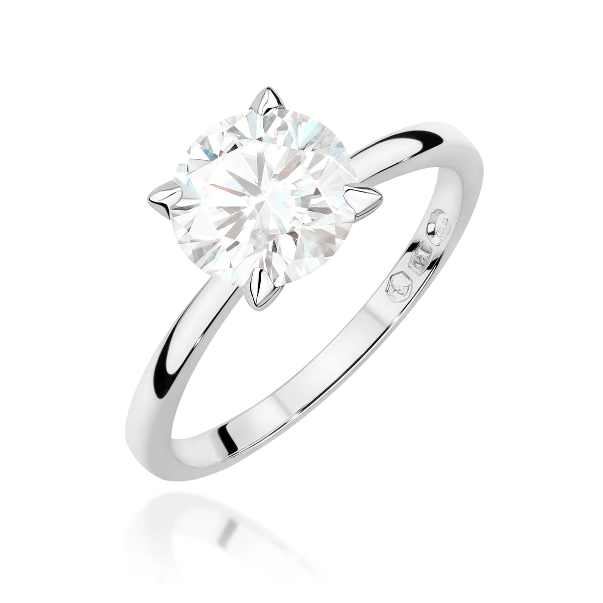 Bague en or avec diamant de laboratoire de 2,00 ct