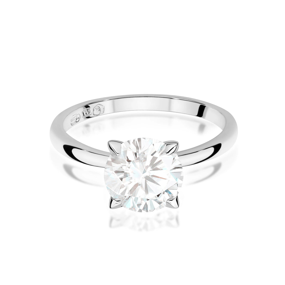 Bague en or avec diamant de laboratoire de 2,00 ct