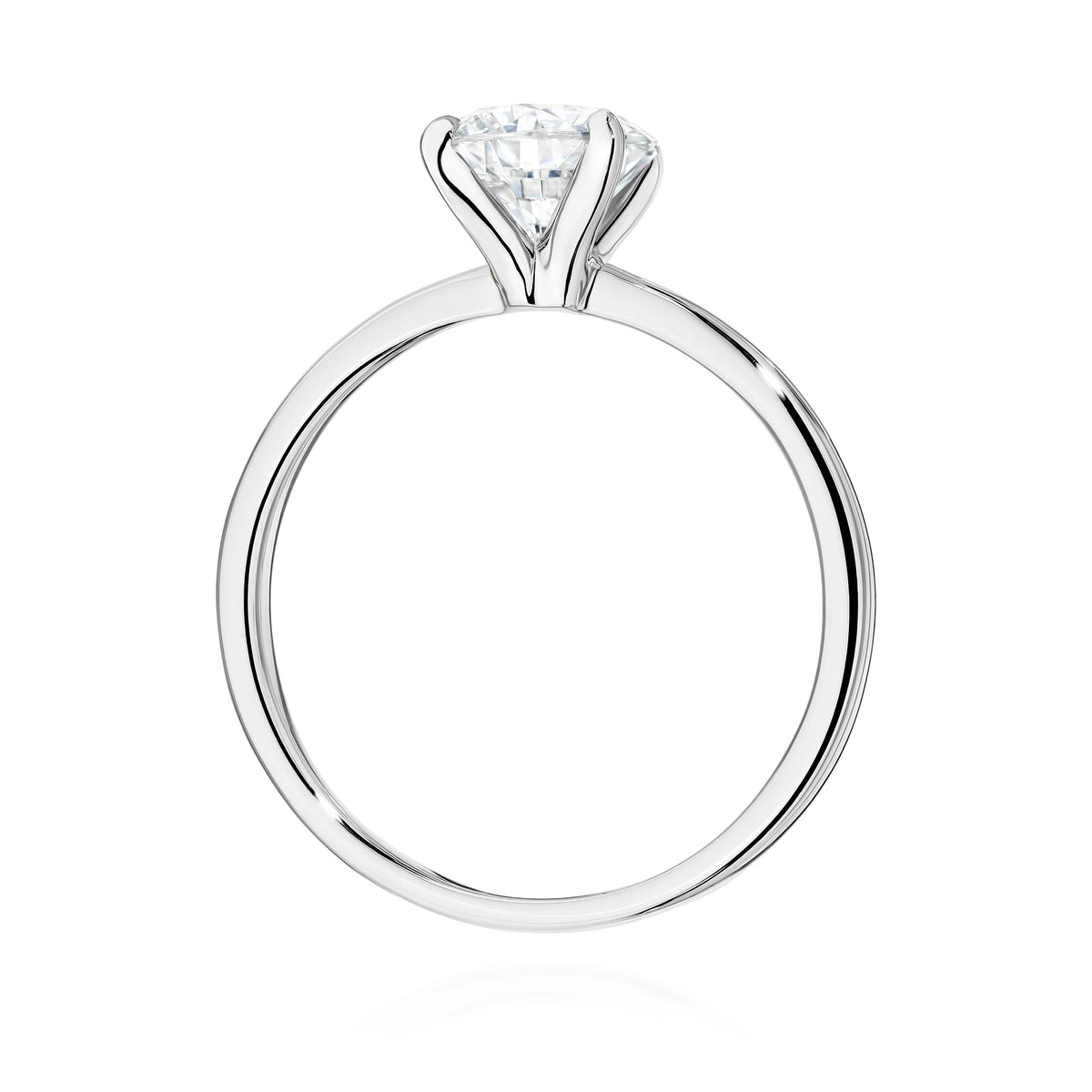 White Gold Ring with Round 1,50ct Lab-grown Diamond