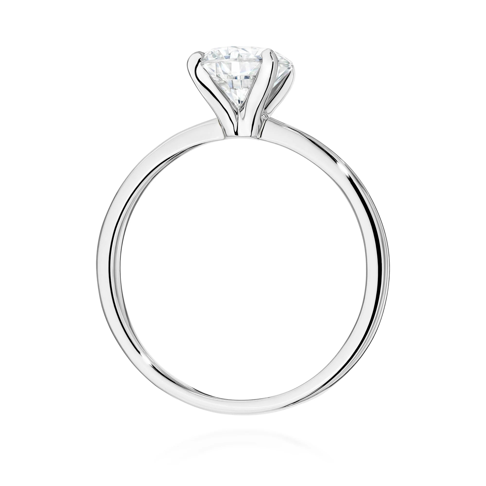 GREMARI 14K (585) White Gold engagement ring with Round 1.00 ct Lab-grown Diamond