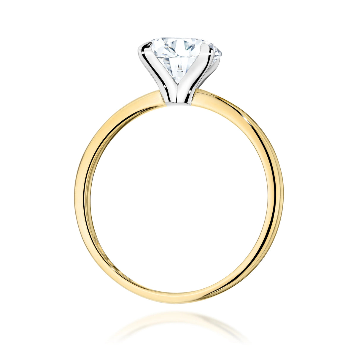 Bague en or avec diamant de laboratoire de 2,00 ct