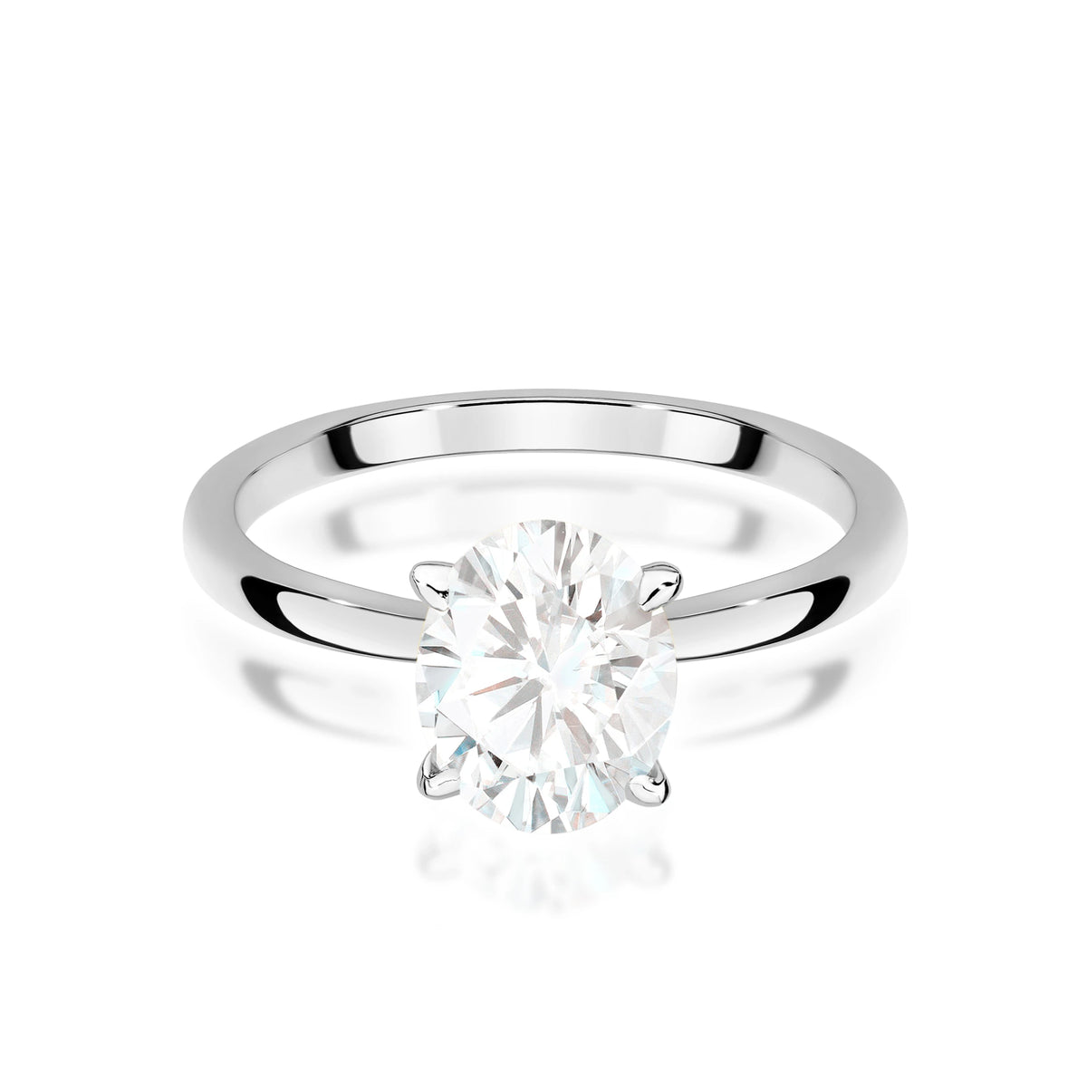 White Gold Ring with Oval 1,50ct Lab-grown Diamond
