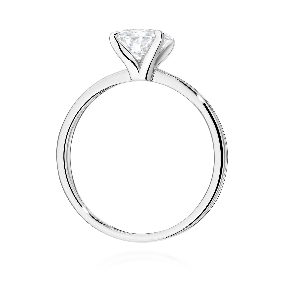 White Gold Ring with Oval 1,50ct Lab-grown Diamond