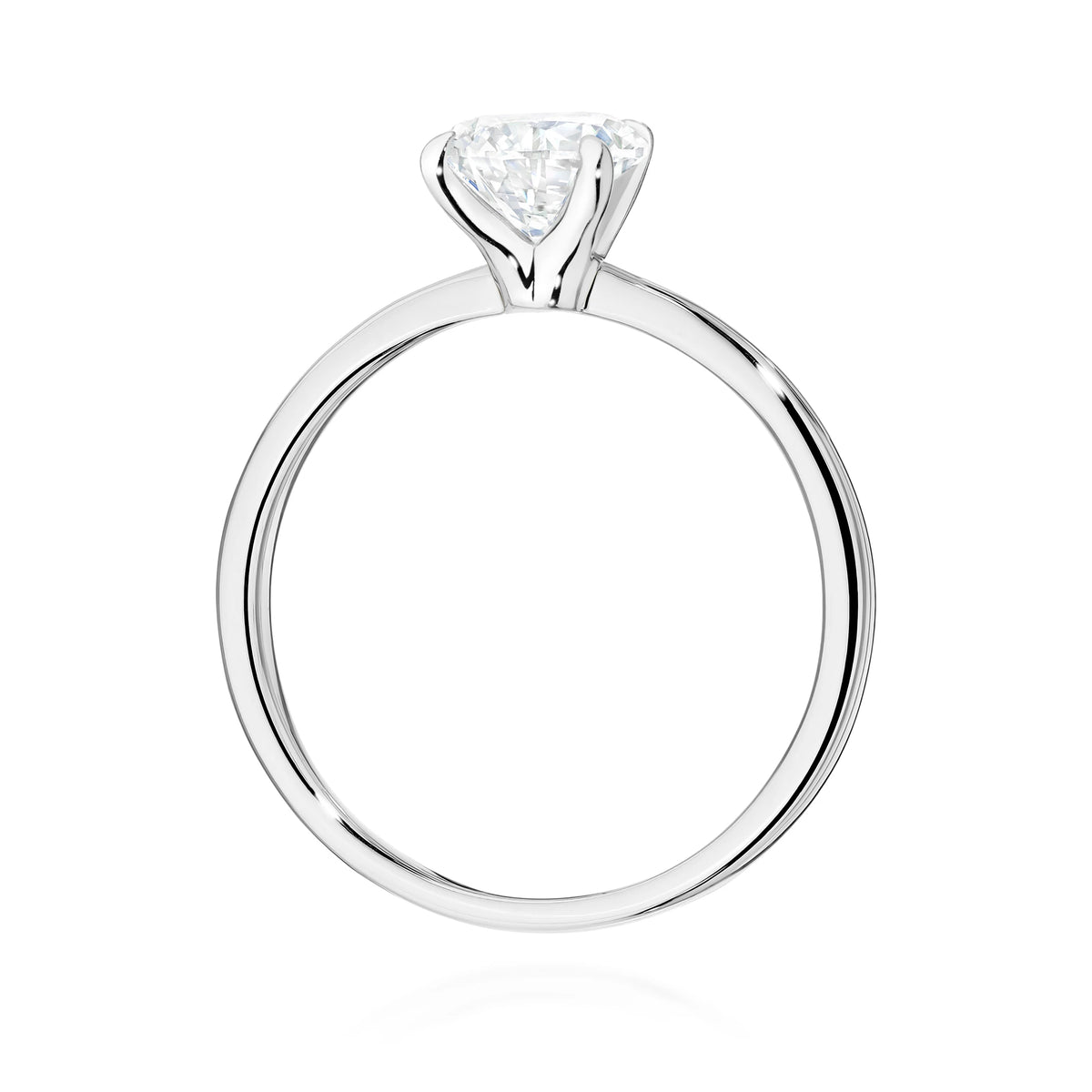 Prsteň z bieleho zlata s lab-grown diamantom Pear s hmotnosťou 1,50 ct