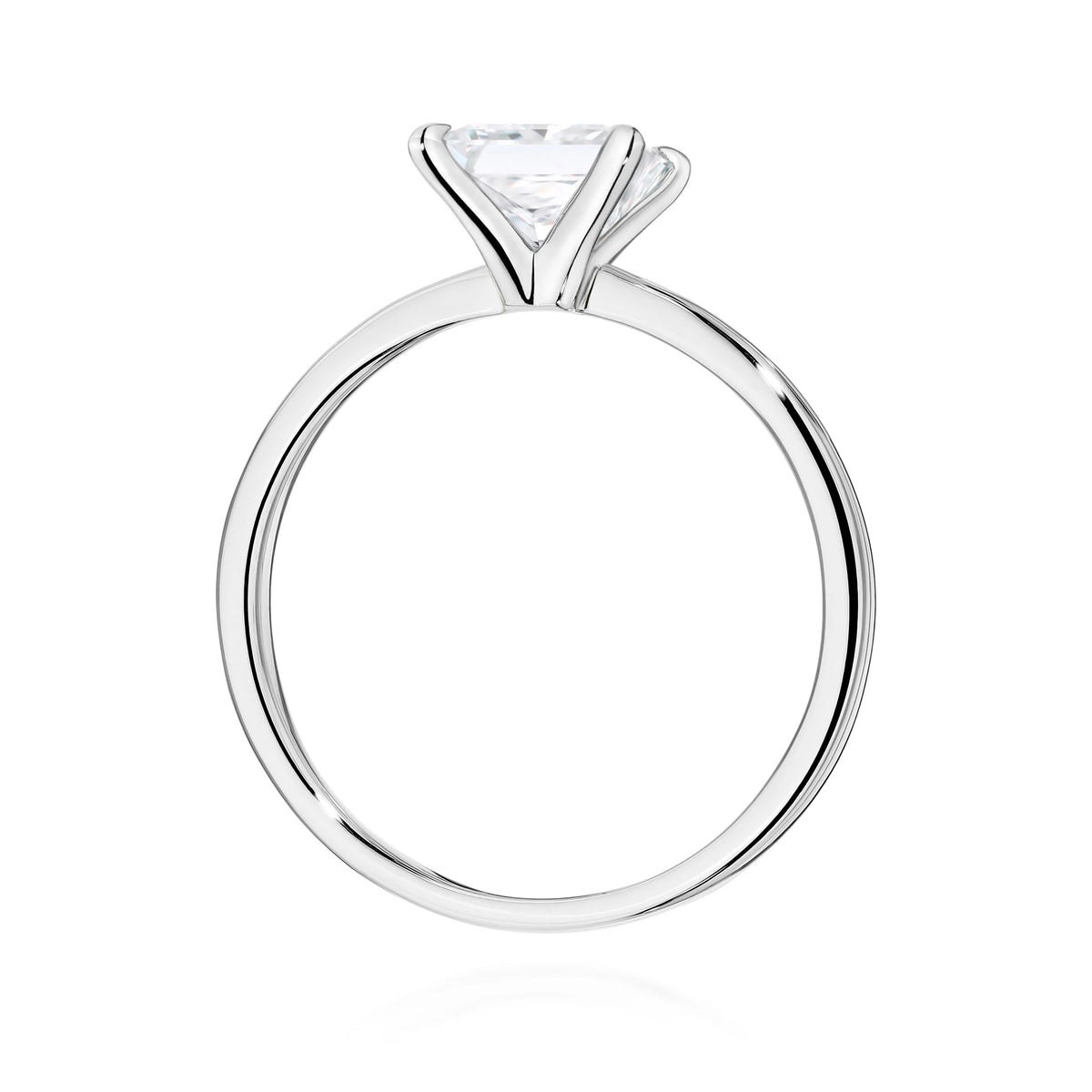GREMARI 14K (585) White Gold engagement ring with Princess 1.00 ct Lab-grown Diamond