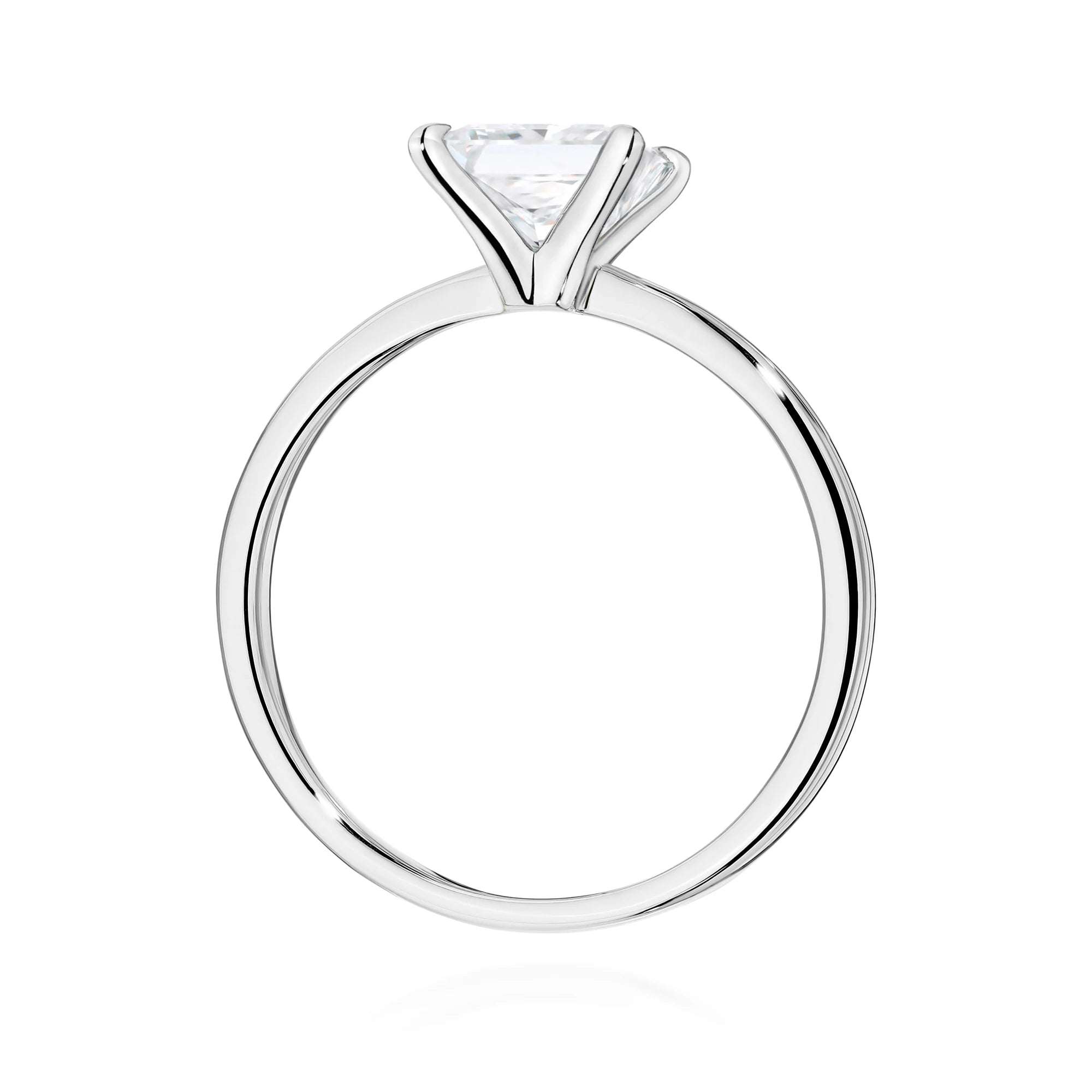 GREMARI 14K (585) White Gold engagement ring with Princess 1.00 ct Lab-grown Diamond