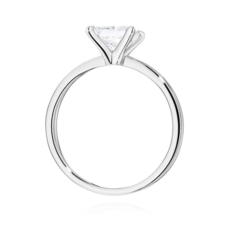 GREMARI 14K (585) White Gold engagement ring with Princess 1.00 ct Lab-grown Diamond
