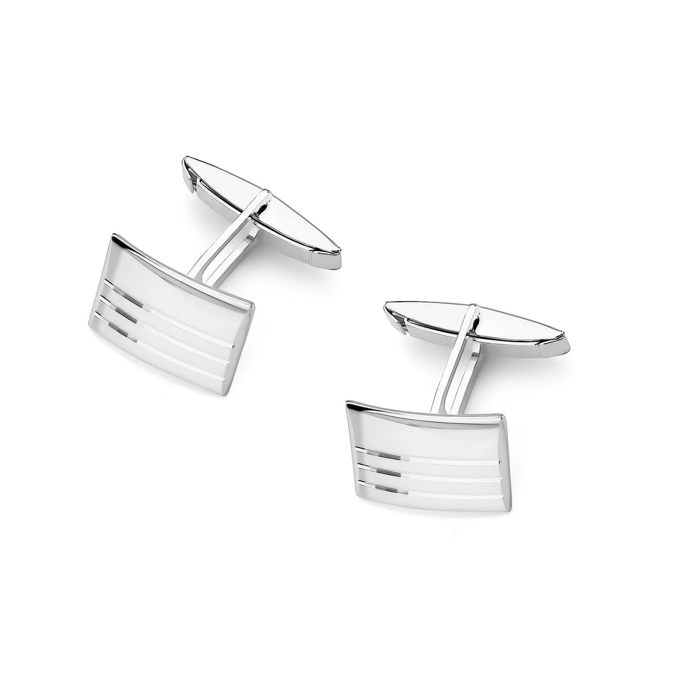 Boutons de manchette en argent pour homme