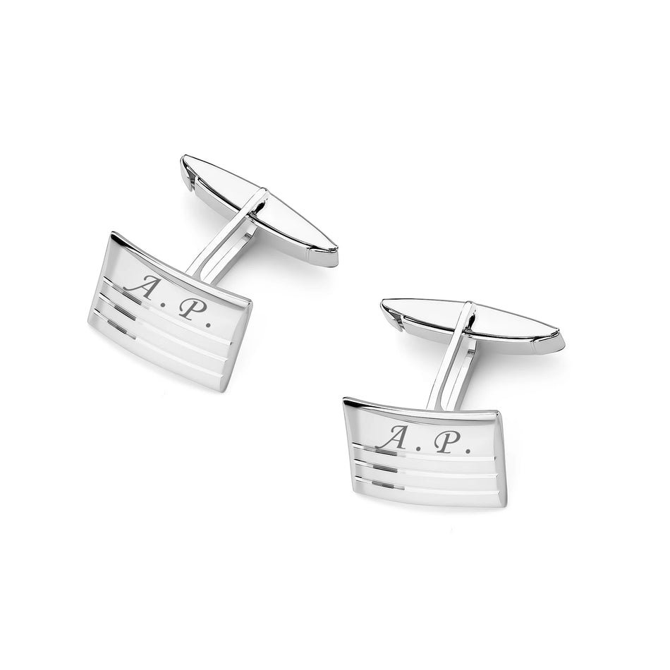 Boutons de manchette en argent pour homme