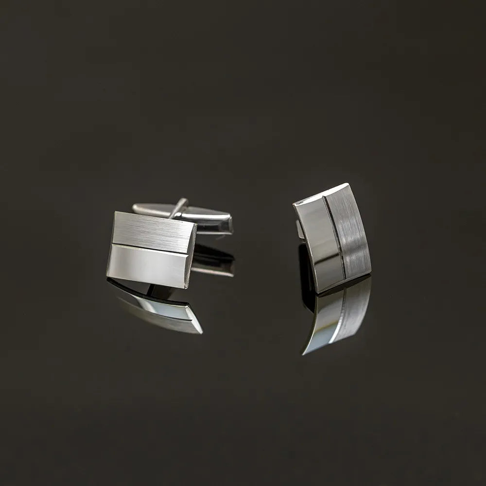 Boutons de manchette en argent pour homme