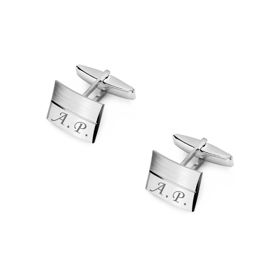 Boutons de manchette en argent pour homme